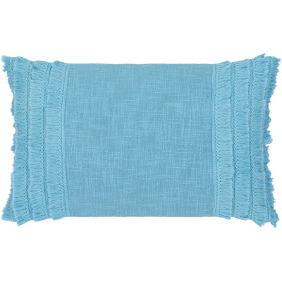 Fringed Cotton Pillow Cover