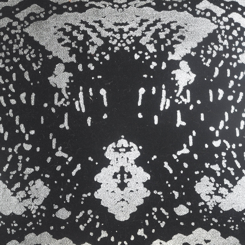 Ensemble de coussins en coton Glam, Noir / argent