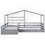 Lit plateforme simple gris avec 3 zones de rangement-433334968