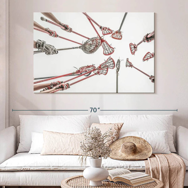 «Lacrosse Team Victory», reproduction sur toile, H 34 po x l 51 po x P 1,25 po