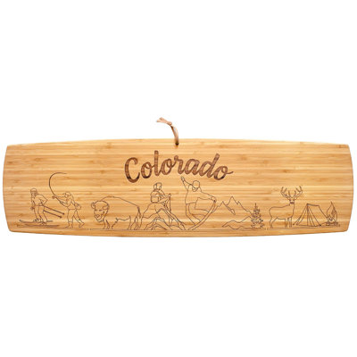Planche de charcuterie en bambou gravé 30 pouces Colorado