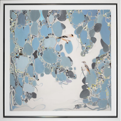Marti Leroux " Enchanted Blue Garden " by Marti Leroux
