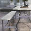Carenza Rectangular Metal Outdoor Camping Table , 180cm cm W 75cm cm D