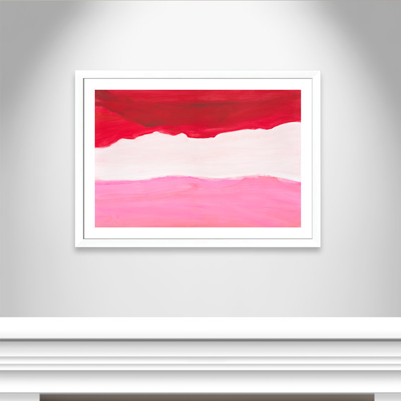 «Sahara Rose», reproduction de peinture acrylique encadrée