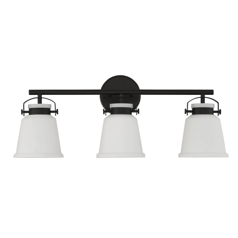 Gleanarm 4-Light Bathroom Vanity Light In Black, Black, 10.5" H x 34" W x 34" D, 4 Lights
