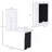 Wall Mounted Foldable Desk With A Blackboard, Fold Out Convertible Floating Desk With Shelves, White