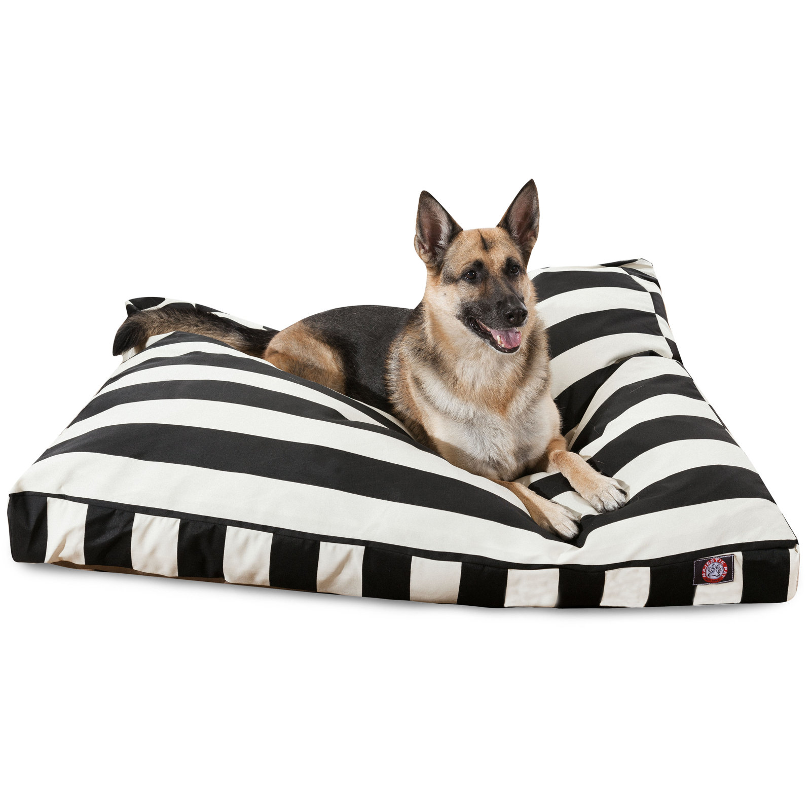 Majestic Washable Pet Bed, Black, Small (20" W x 27" D x 4" H)
