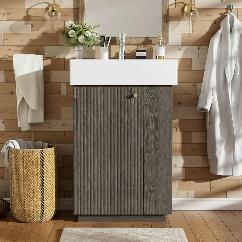 Meuble-lavabo 21,6 po avec lavabo en céramique