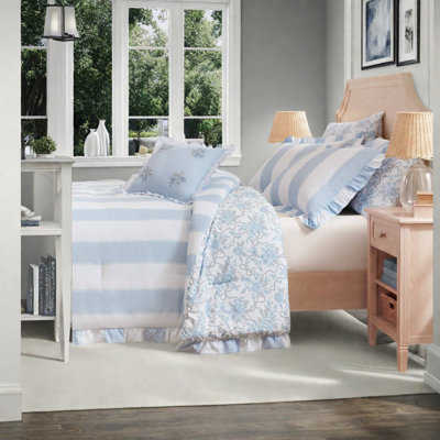 Ensemble de literie double / grand bleu, édredon réversible en microfibre pour la maison