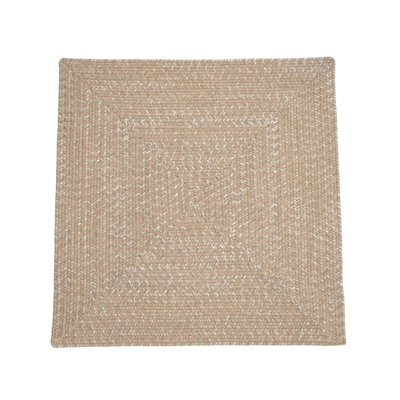 Square Jabarion Abstract Machine Woven Wool/Polypropylene Indoor/Outdoor Area Rug in Brown