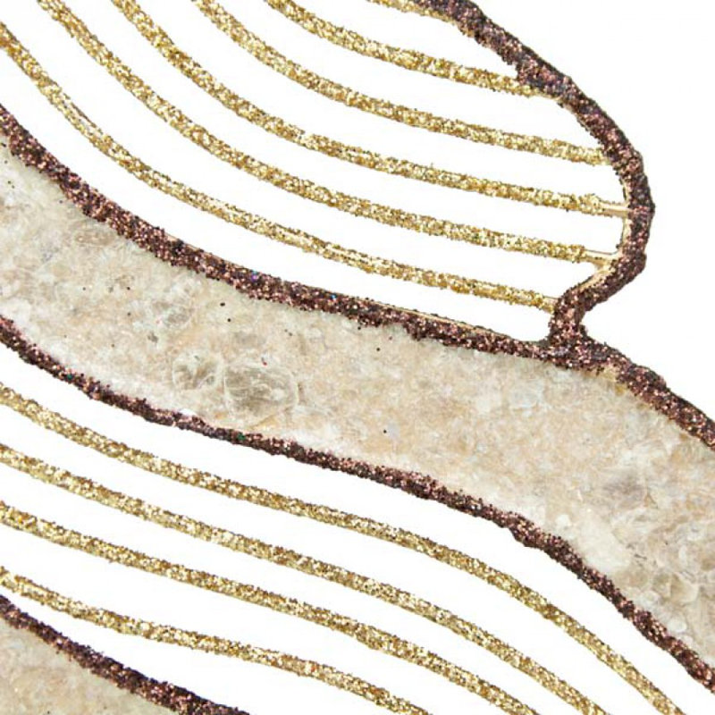 12cm Metal Holiday Shaped Ornament, Gold / Brown