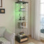 Vitrine à 1 porte / 4 tablettes, lumineuse, avec tiroirs - standard