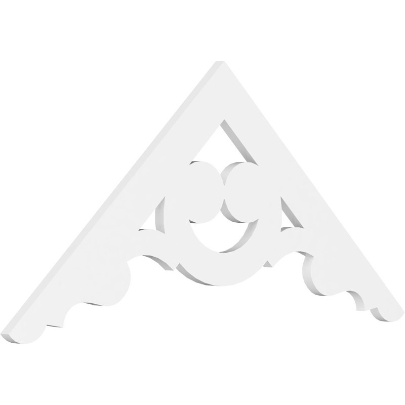 Robin Signature Urethane Gable Pediment, Primed Tan, 22"H x 48"W, 11/12