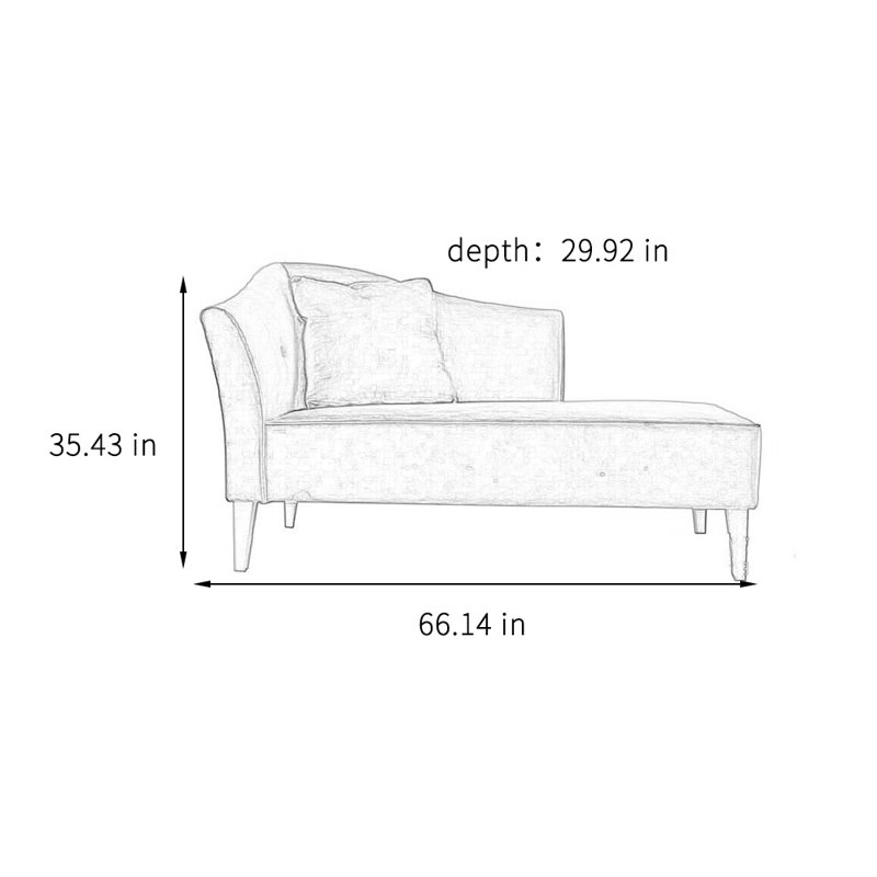 Élégante chaise longue paresseuse néo-classique, Orienté à gauche (vu de face)