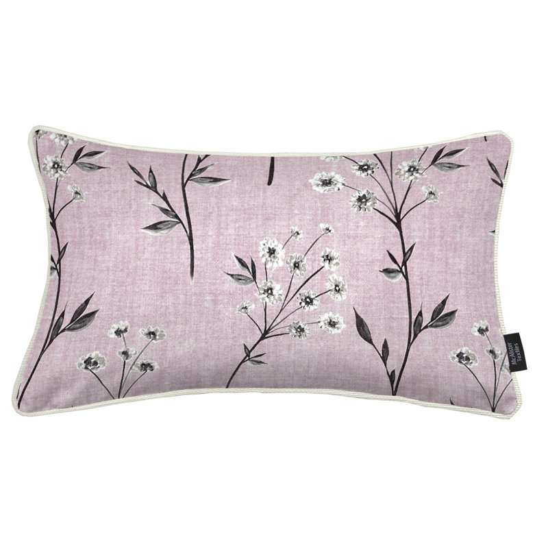 Frizzell Indoor / Outdoor Floral Rectangular Cushion Cover, Blush Pink, 50cm x 30cm