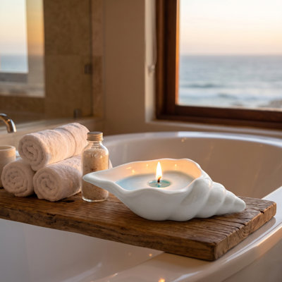 Bougeoir SeaSeasnail Oned Conedle parfumé Seasnail, récipients Elegonet, cônes Seasnail sur le thème de la mer, ornements de décoration intérieure pour créer une ambiance idéale pour la fête de Qixi