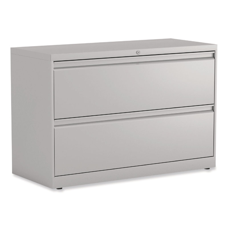 42'' Wide Light Gray Steel 2-Drawer File Cabinet