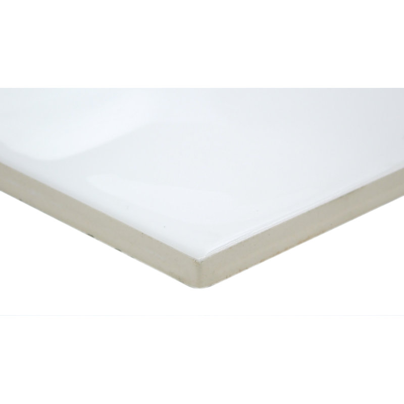 Craft II Gray 4 in. x 4 in. Glossy Ceramic Wall Tile (11.84 sq. ft./Case), White