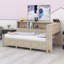 Lit de jour avec tablettes de rangement et 3 tiroirs-922475117