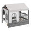 Lit maison avec grands tiroirs-676225263