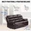 Fauteuil inclinable Fauteuil inclinable Canapé-lit Canapé en cuir Siège de cinéma Fauteuil inclinable manuel pour le salon (trois places, brun)