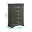 Commode moderne 5 tiroirs en bois gris-539583365