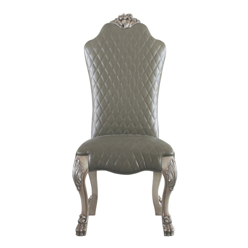 Ensemble de 2 chaises d'appoint grises et rétro blanc os
