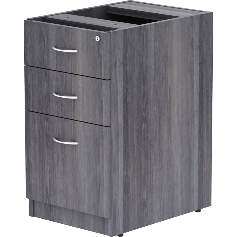 Essentials Series Box/Box/File Fixed File Cabinet, Gray