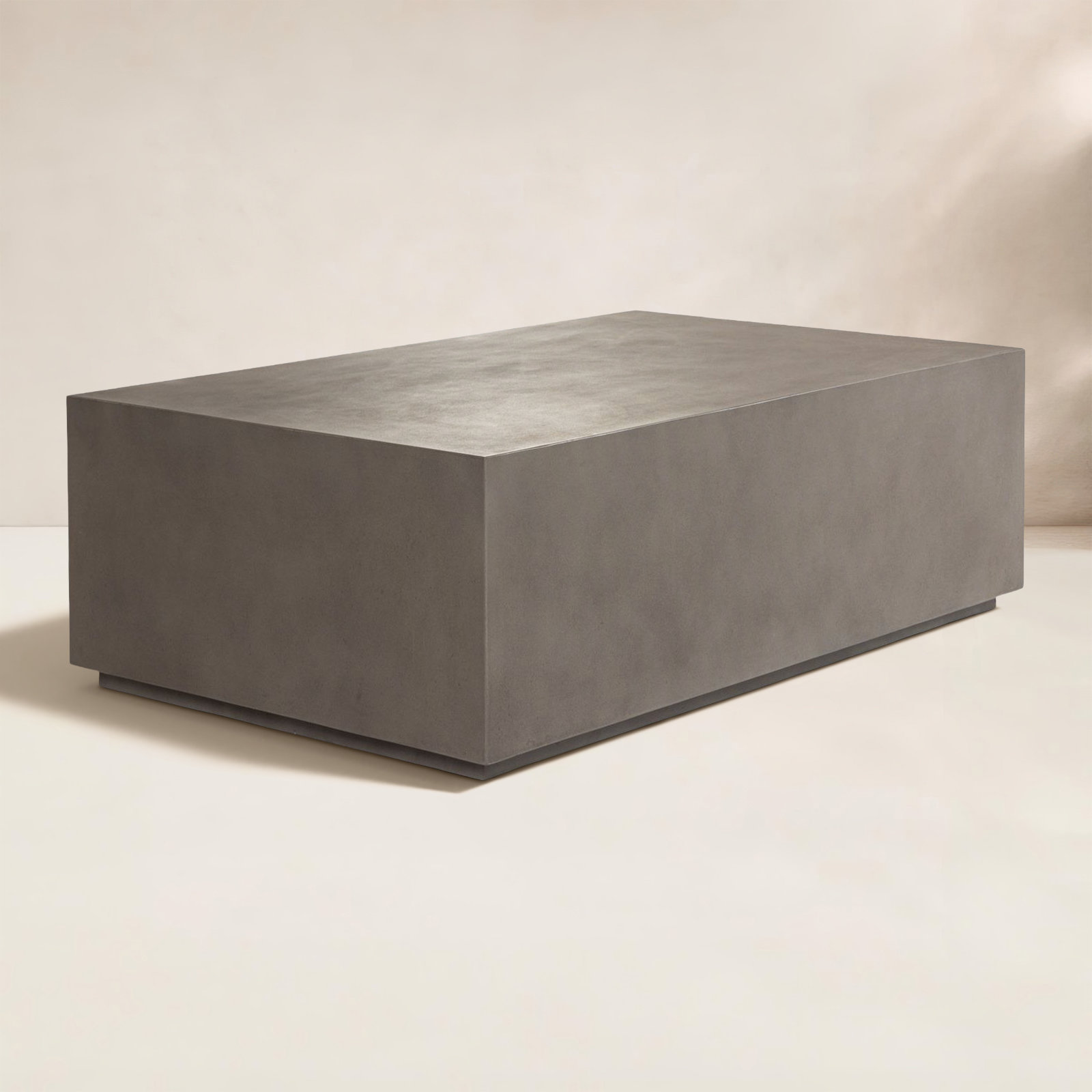 Polly 51" Concrete Coffee Table, Gray