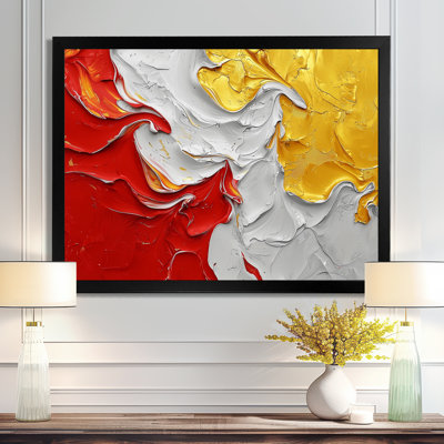 «Chaos Harmony Of Sunrise Paint III - Fractals», art mural pour le salon