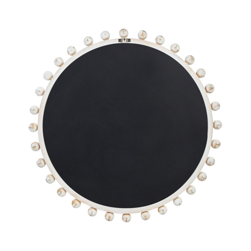 Bernville Solid Wood Round Mirror