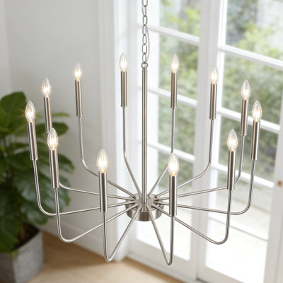 Grand lustre rustique style campagnard à 12 lumières 32 po Tirath Tirath