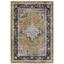 Bernell Persian Medallion Black/Gold Area Rug-625819277