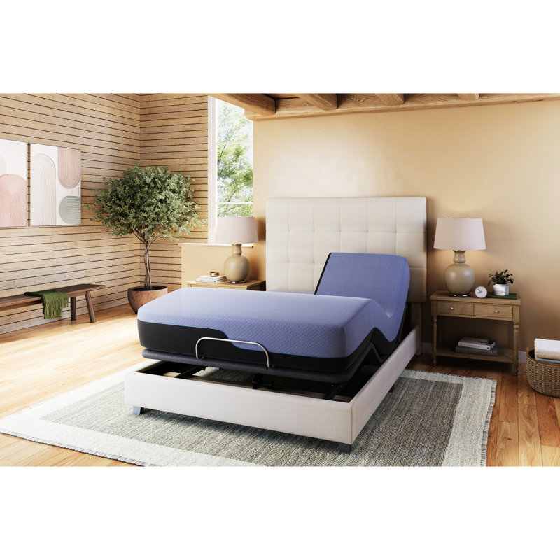 Matelas très grand 12 po - Fabrication en mousse respirante, inclinaison de la tête indépendante, mousse longue durée de vie confortable avec ressorts, couche de transition élevée, inclinaison réglable