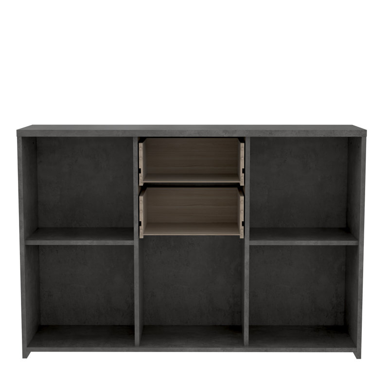 Filippone 114.1cm Sideboard, Concrete-like Appearance/Old Wood Vintage