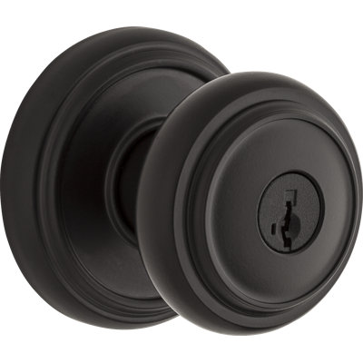 Bouton de porte d’entrée à clé avec rosette rond Wickham
