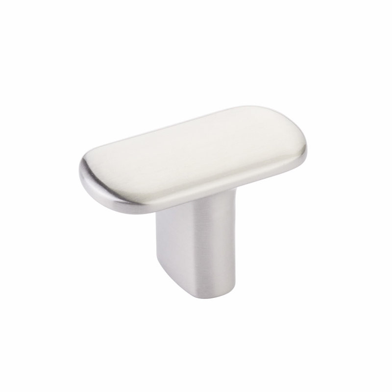 Rectangular Knob, Satin Nickel