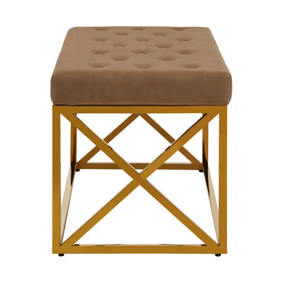 Anmol Velvet Upholstered Bench