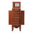 Reddish brown Rectangular Solid Wood Jewelry Armoires
