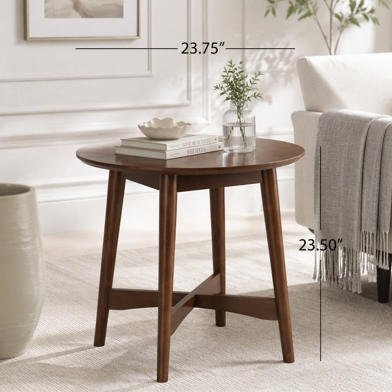 Table de bout Mid-Century avec pieds évasés