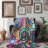 Psychedelic Pulse Pattern Throw Blanket-3736265
