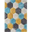 Tapis bleu / jaune à poils longs Gretchen-1212059561