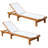 Chrishad Outdoor Eucalyptus Wood Chaise Lounge