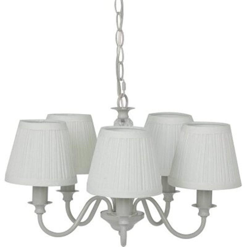Crumpler 5 - Light Shaded Chandelier, Grey, 99cm H x 48cm W x 48cm D
