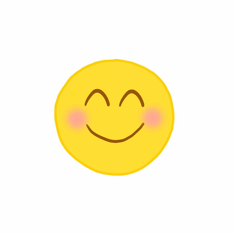 Blushing Emoji - Wrapped Canvas Graphic Art, 20" H x 20" W