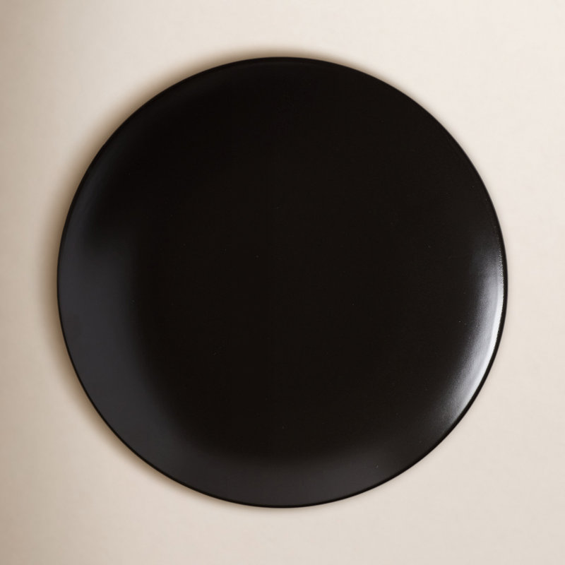 Assiette plate en grès Malmesbury, Noir, noir, noir, noir
