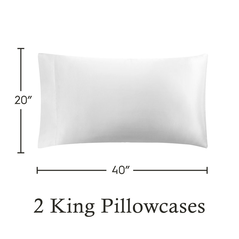 Satin Pillowcases, King Pillowcase, White