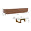 Modern Tv Stand With Abstract Coffee Table Set For Living Room, Walnut