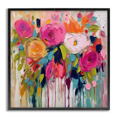 Urban Paint Bouquet Gray Framed Giclee Art by Irena Orlov 