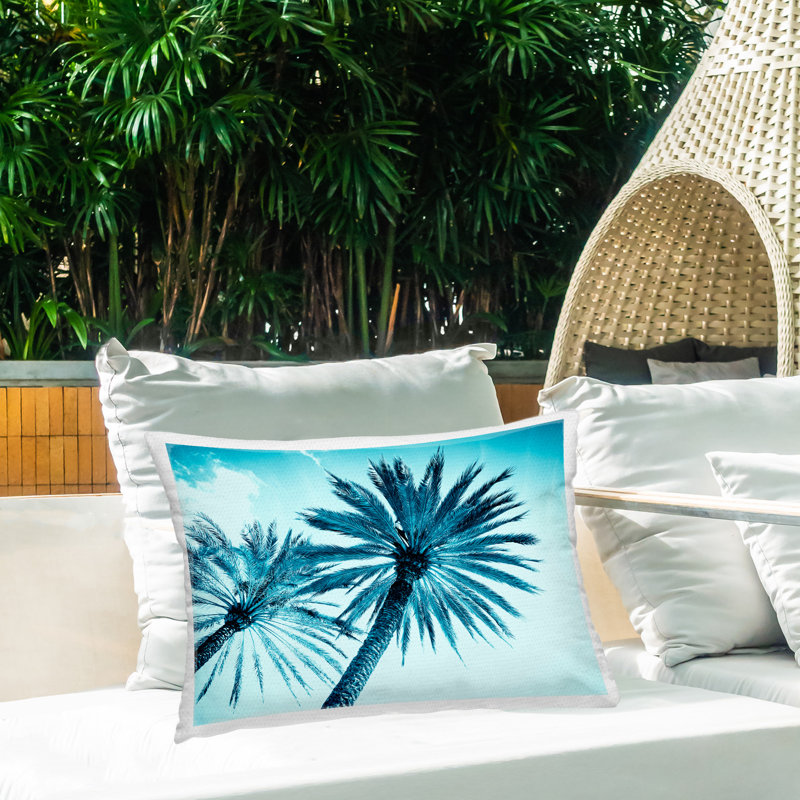 Coussin d'extérieur Blue Palm Palms